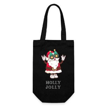 Auf lock Santa - Geschenkbeutel für Flaschen - Schwarz - Vorne
