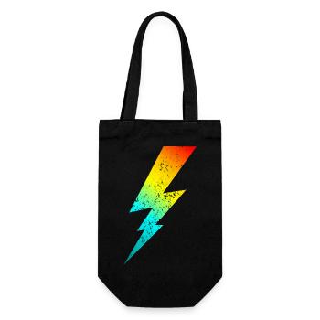 80s bolt lighting classic - Gift Bag for Bottles - black - Front