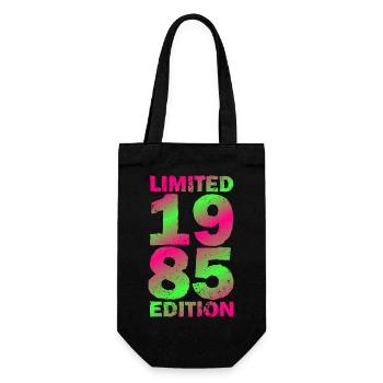 40th birthday, born in 1985, 40 years old - Gift Bag for Bottles - black - Front