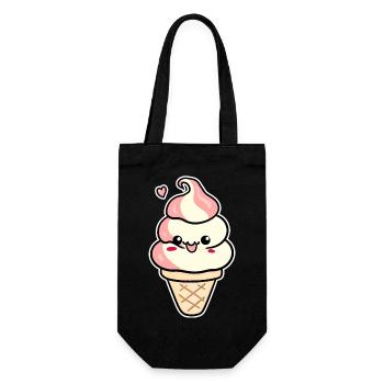 Cartoon Eiscreme - Geschenkbeutel für Flaschen - Schwarz - Vorne