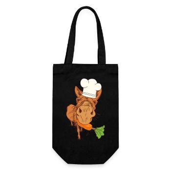 Cook Cooks Cook Donkey Kitchen Culinary Arts Host - Gift Bag for Bottles - black - Front