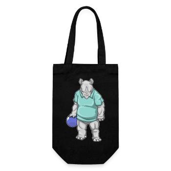 Rhino Bowling Bowling Ball - Gift Bag for Bottles - black - Front