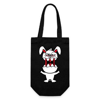 Bunny Monster Evil Cool Halloween Horror - Gift Bag for Bottles - black - Front