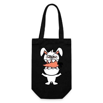 Bunny Monster Evil Carrot Carrot Halloween Horror - Gift Bag for Bottles - black - Front