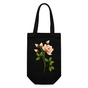 Flowers - Gift Bag for Bottles - black - Front