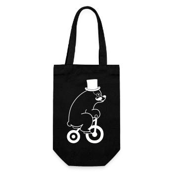 Polar bear - Gift Bag for Bottles - black - Front