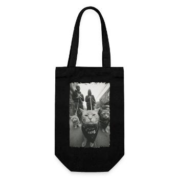 Gangster Cats Streetwear Cool Cat Motif - Sac à bouteille - noir - Devant