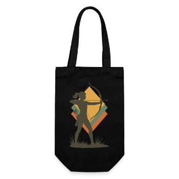tir à l'arc, cible, silhouette d'archer - Sac à bouteille - noir - Devant