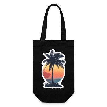 Palm tree - Gift Bag for Bottles - black - Front