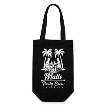 Malle Party Crew  - Geschenkbeutel für Flaschen - Schwarz - Vorne