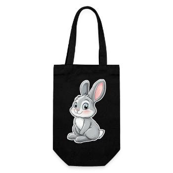 Hase - Geschenkbeutel für Flaschen - Schwarz - Vorne