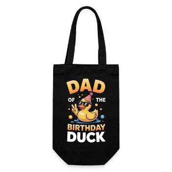 Papa-Geburtstags-Entenparty - Geschenkbeutel für Flaschen - Schwarz - Vorne
