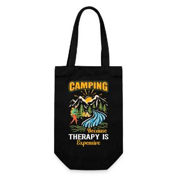 Camping - Gift Bag for Bottles - black - Front
