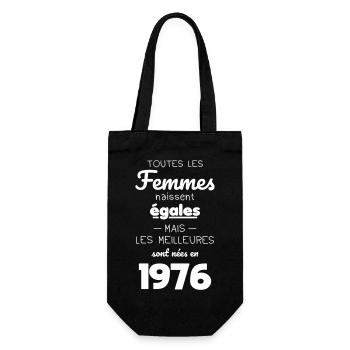 50 Jahre – Die Besten wurden 1976 geboren - Geschenkbeutel für Flaschen - Schwarz - Vorne