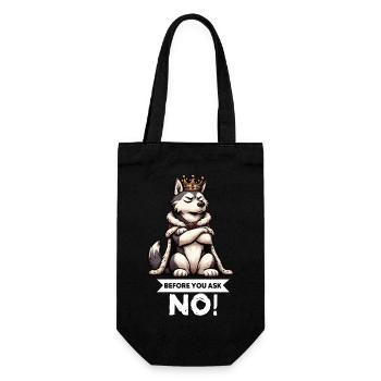 Before You Ask Husky Huskies Huskyowners Huskyfan - Gift Bag for Bottles - black - Front