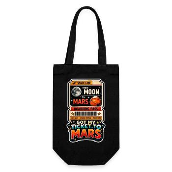 Lass Uns Zum Mars Gehen. Mars-erkundungsmission - Geschenkbeutel für Flaschen - Schwarz - Vorne