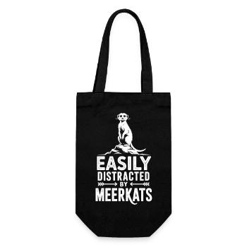 Meerkat Sayings Funny Meerkat Gift - Gift Bag for Bottles - black - Front