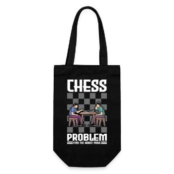 Chess Chess Player Chessboard - Gift Bag for Bottles - black - Front