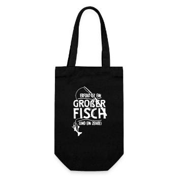 Erfolg ist ein großer Fisch und ein Zeuge - Geschenkbeutel für Flaschen - Schwarz - Vorne