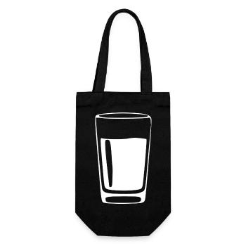 Glass Drinks Bar Gastronomy Gift - Gift Bag for Bottles - black - Front