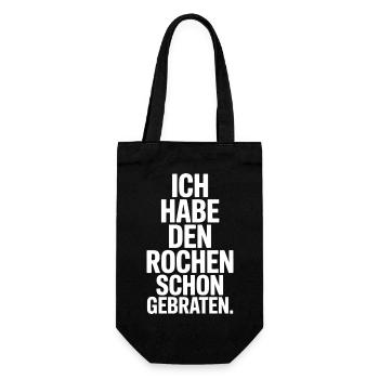 Rochen Schon Gebraten Stachelrochen Manta Rochen - Geschenkbeutel für Flaschen - Schwarz - Vorne