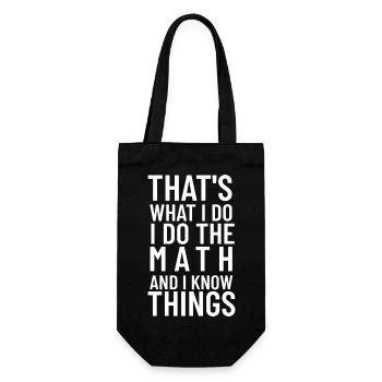 Funny Math Teacher Mathematics Lover Gift for Nerd - Gift Bag for Bottles - black - Front