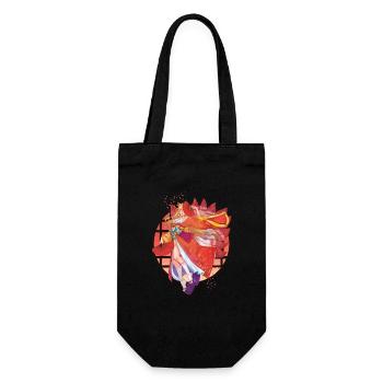 9-schwänziges Fuchsweibchen - Geschenkbeutel für Flaschen - Schwarz - Vorne