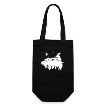 Meow - Geschenkbeutel für Flaschen - Schwarz - Vorne