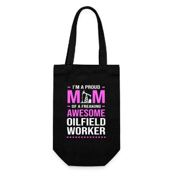 Oil Field Wife Oil Rig Oil Rig - Gift Bag for Bottles - black - Front