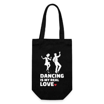 I love to dance - Gift Bag for Bottles - black - Front