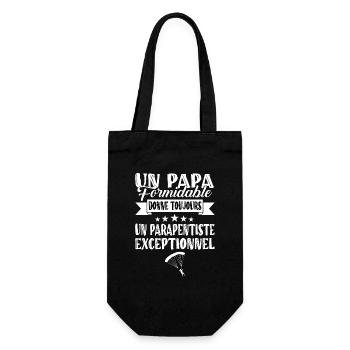 Un papa formidable t-shirt parapente humoristique - Sac à bouteille - noir - Devant