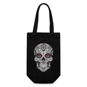 Cinco De Mayo Celebration Mexican Sugar Skull - Gift Bag for Bottles - black - Front