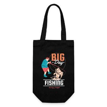T-shirt great day of fishing to feast - Gift Bag for Bottles - black - Front