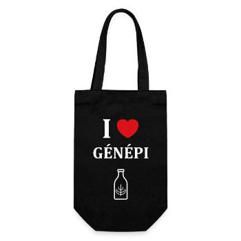 Amour petit génépi - Sac à bouteille - noir - Devant
