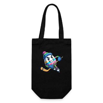 Osterei Eishockey Design für Eishockeyspieler und - Gift Bag for Bottles - black - Front