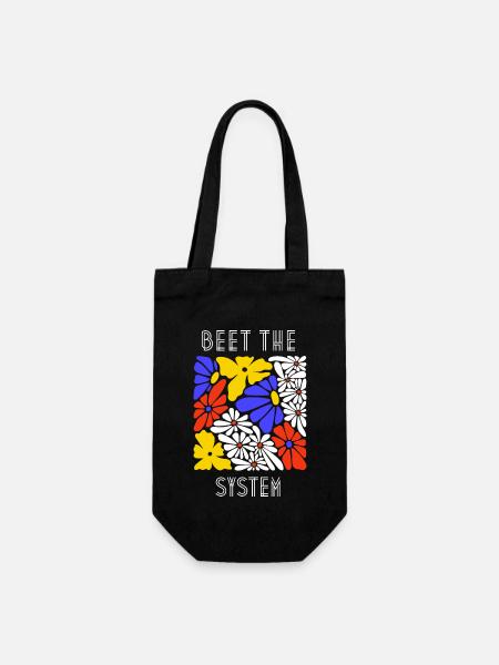Garten-Anarchie: 'Beet the System' - Geschenkbeutel für Flaschen - Schwarz