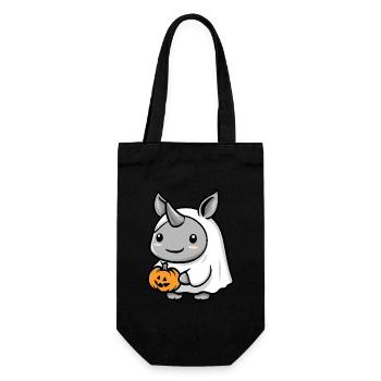 Rhino Halloween Comic Ghost - Gift Bag for Bottles - black - Front