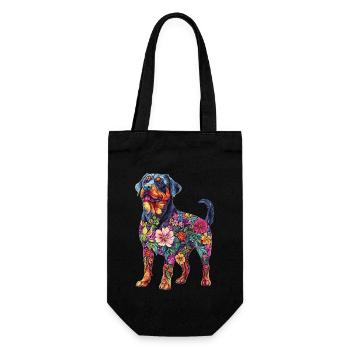 Rottweiler - Geschenkbeutel für Flaschen - Schwarz - Vorne