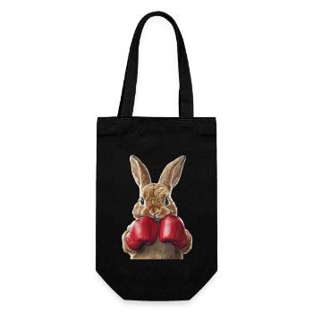 Hase - Geschenkbeutel für Flaschen - Schwarz - Vorne