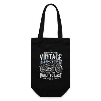 1995 Vintage Born Motorcycle Birthday Gift - Gift Bag for Bottles - black - Front