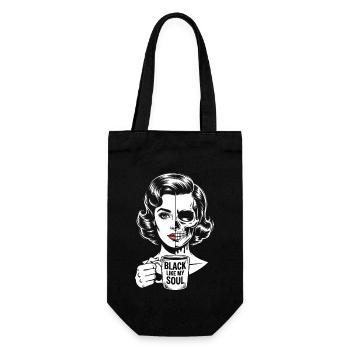 Noir comme mon âme ! Goth Café Emo Girl - Sac à bouteille - noir - Devant
