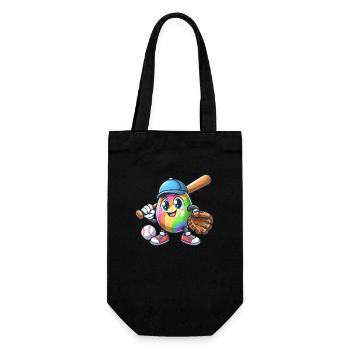 Conception de baseball d’oeuf de Pâques pour les fans de baseball - Sac à bouteille - noir - Devant
