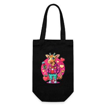 Giraffe Parade: Cool Giraffe - Gift Bag for Bottles - black - Front
