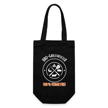 BBQ-Grillmeister 100 % Vegan frei - Geschenkbeutel für Flaschen - Schwarz - Vorne