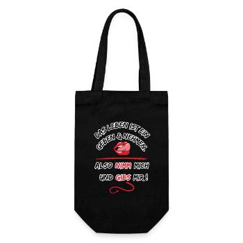 Life is a give and take, so take me - Gift Bag for Bottles - black - Front