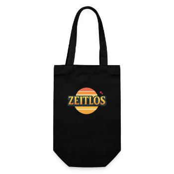Zeitlos Logo - Geschenkbeutel für Flaschen - Schwarz - Vorne