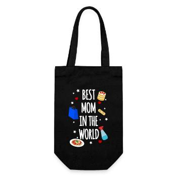 Best Mom - Gift Bag for Bottles - black - Front