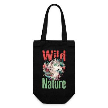 Wolf Wolf Head Predator Nature Wilderness Colorful Art - Gift Bag for Bottles - black - Front