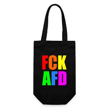 Fck afd - Geschenkbeutel für Flaschen - Schwarz - Vorne