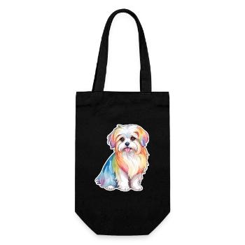Malteser Watercolors - Gift Bag for Bottles - black - Front